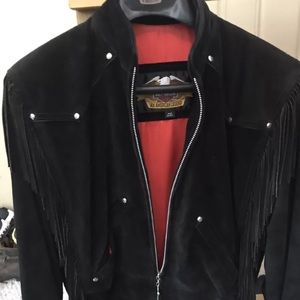 Harley Davidson ladies leather fringed jacket
