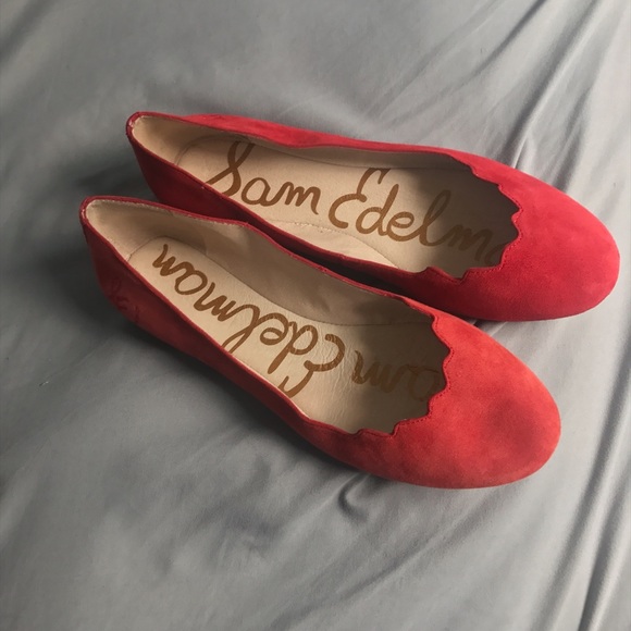 Sam Edelman Red Flats NWOT - Picture 2 of 3