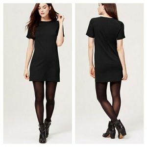 Loft Tipped Short Sleeved Ponte Dress