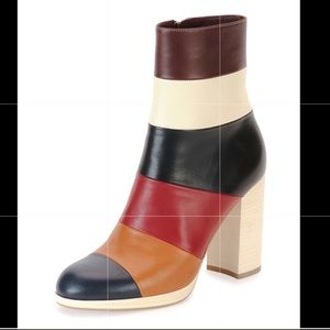 Valentino size 37 striped boot. Worn