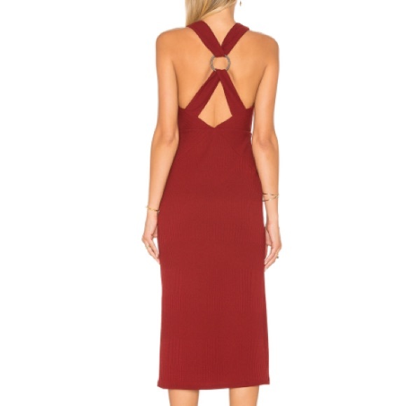 Free People Wine Red Midi Dress - Picture 6 of 8
