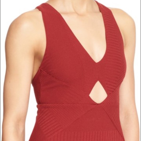 Free People Wine Red Midi Dress - Picture 5 of 8