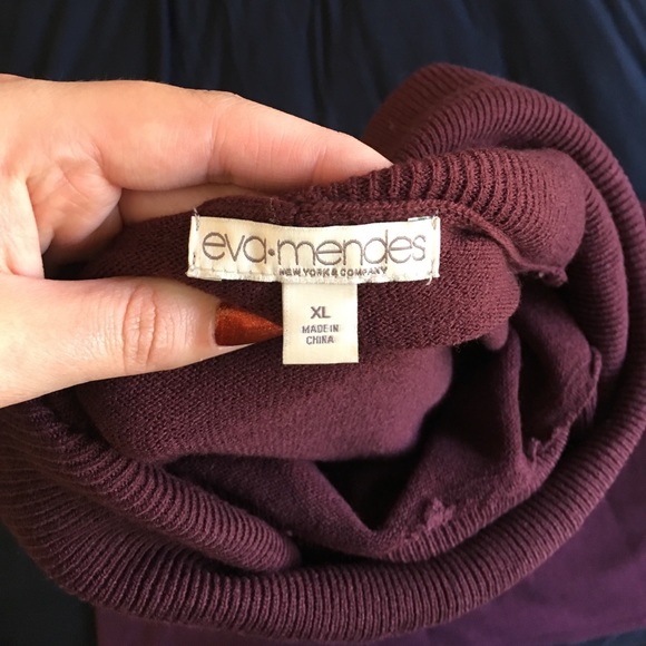 NY&CO Eva Mendes Maroon Stretch Dress - Picture 3 of 3