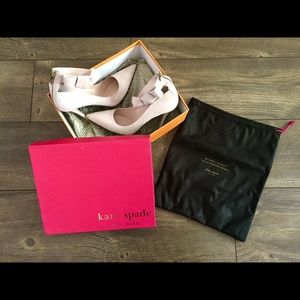 Kate Spade suede bow heels