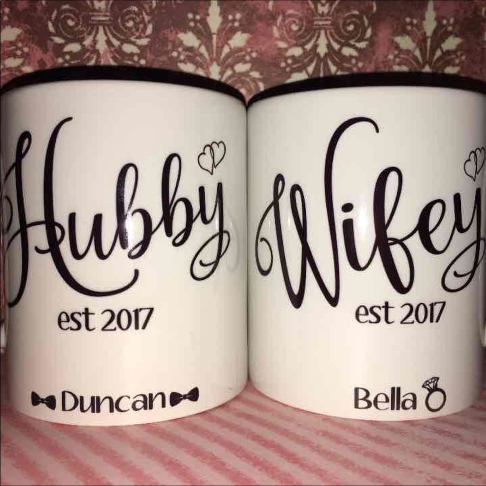 Hubby Wifey mug set