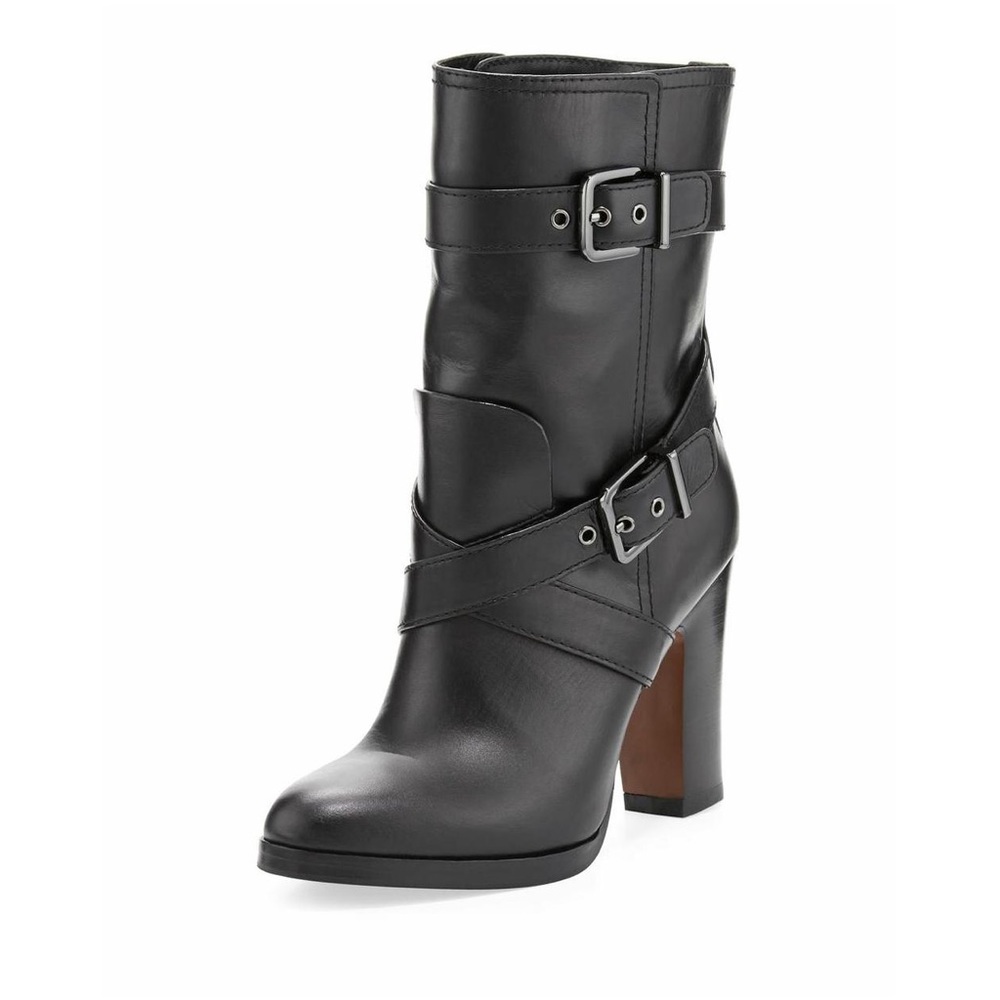 POUR LA VICTOIRE New Black Leather Boots