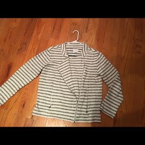 Caslon striped jacket asymmetrical