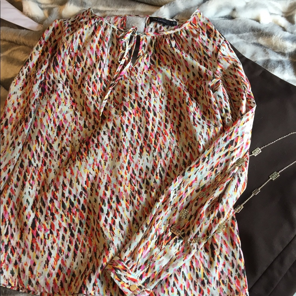 The Limited multicolored blouse w/ gold accent; XS