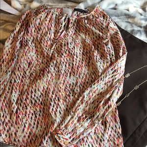 The Limited multicolored blouse w/ gold accent; XS