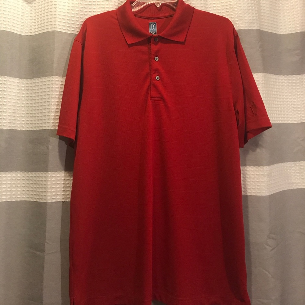 Red Men's PGA Tour golf shirt