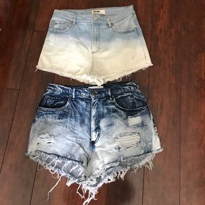 2 pairs of jean shorts from the store GARAGE.