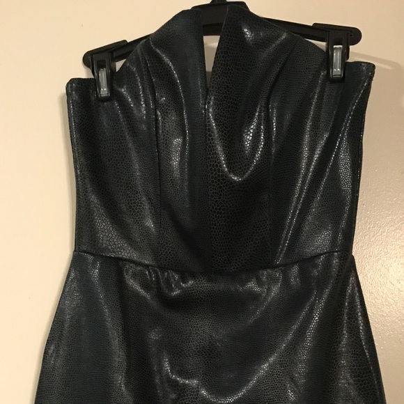 Green Snakeskin Mini Dress - Picture 1 of 4