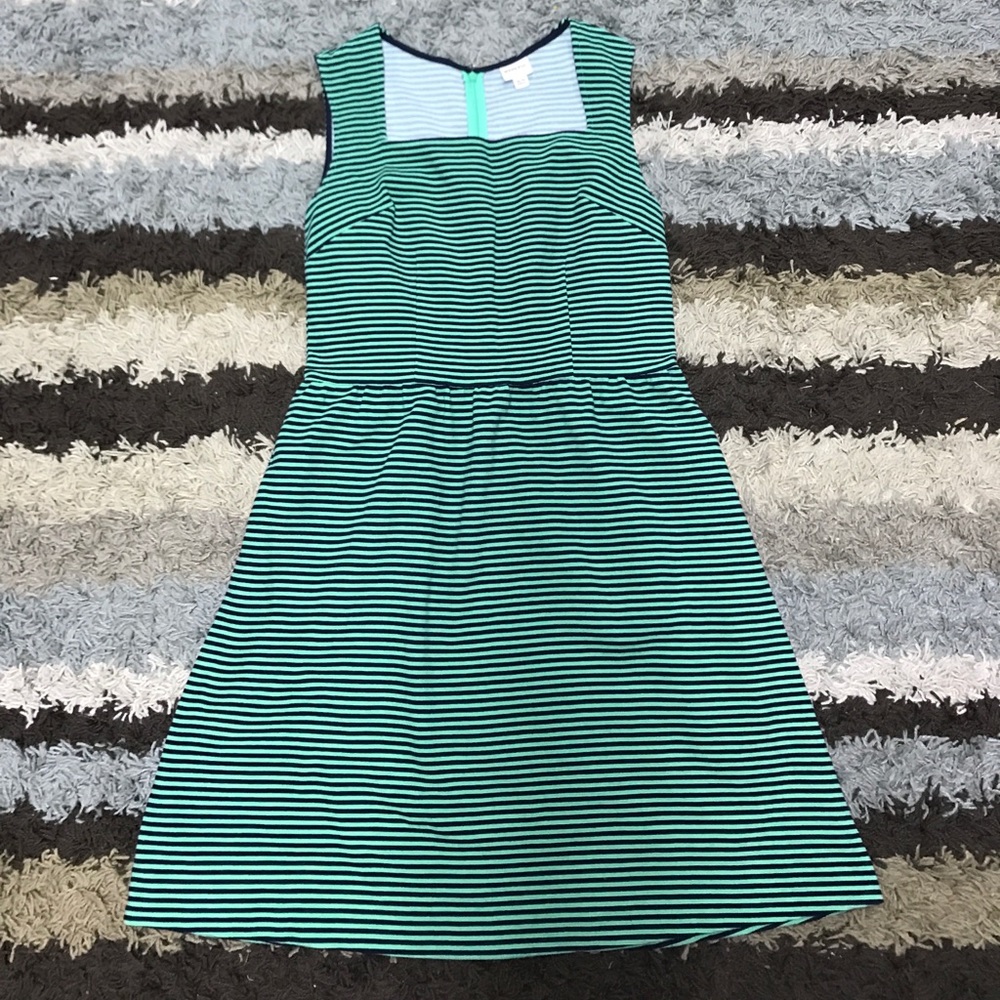 EUC navy and green Merona dress