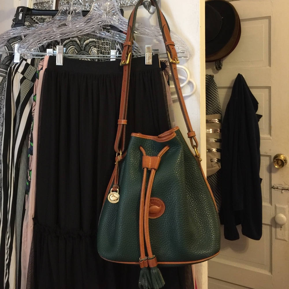 Dark green handbag