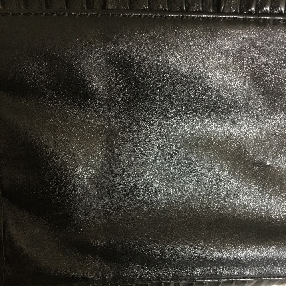 Calvin Klein | Fancy Faux Leather Black Pleated Tote - Picture 6 of 9