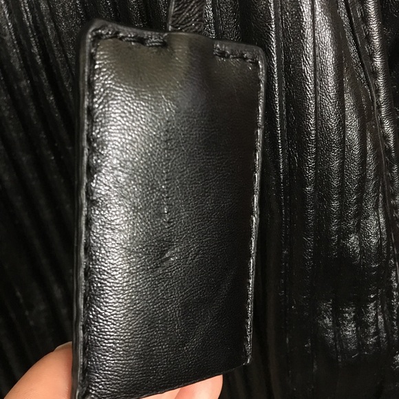 Calvin Klein | Fancy Faux Leather Black Pleated Tote - Picture 7 of 9