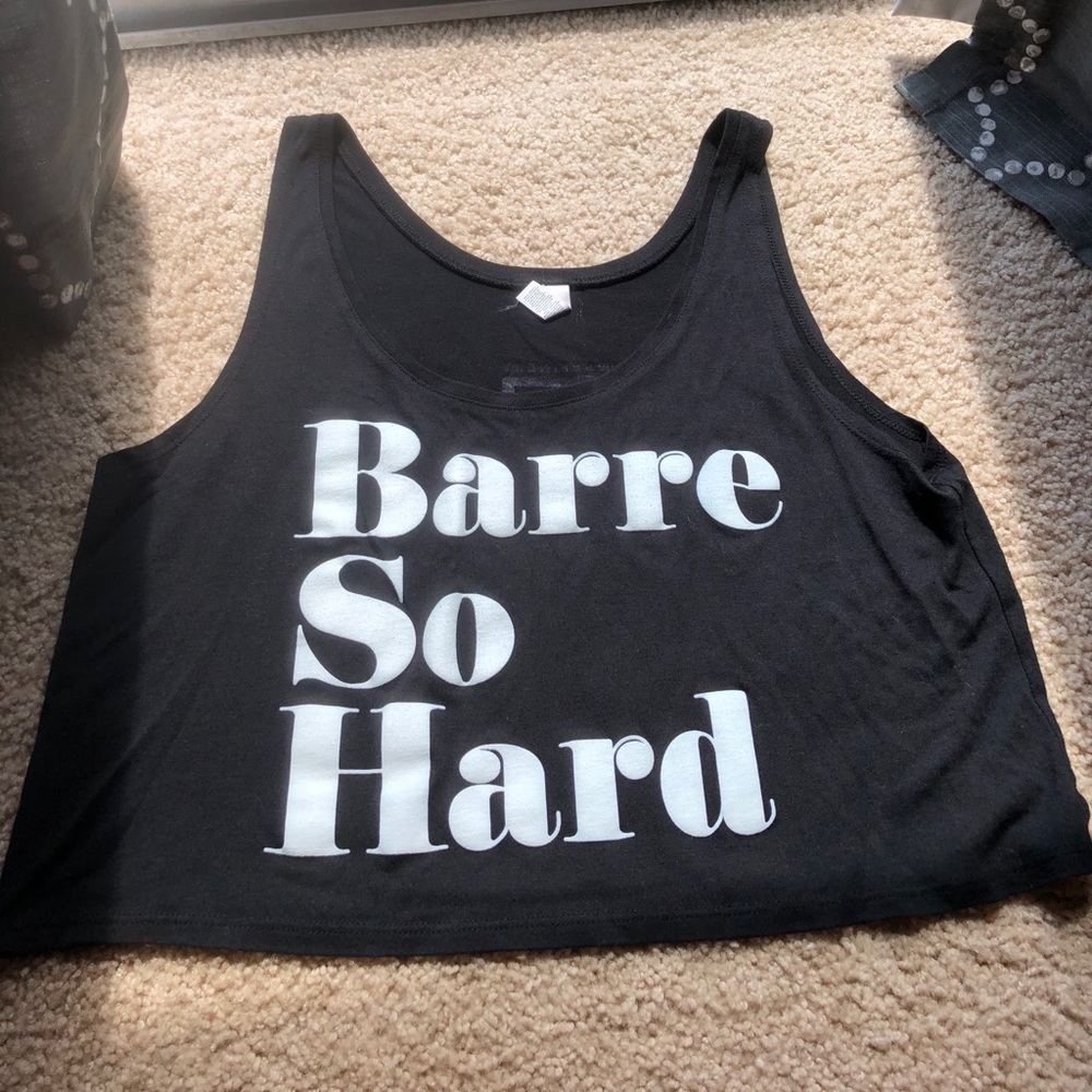 BARRE SO HARD crop top