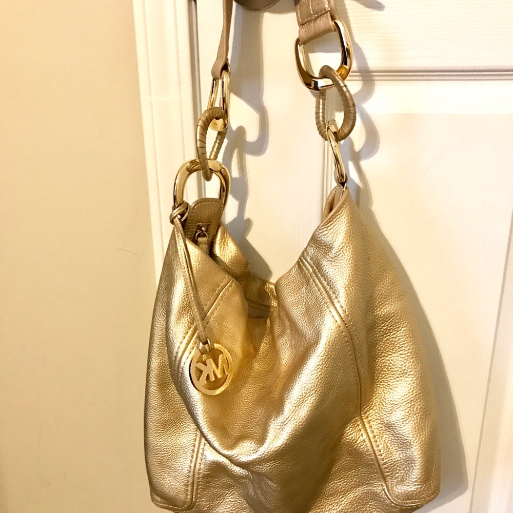 Michael Kors Metallic Hobo Bag