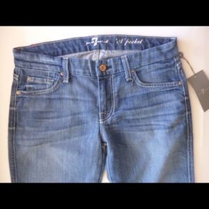 (TODAY ONLY!)NWT 7FAM A pocket medium wash jeans