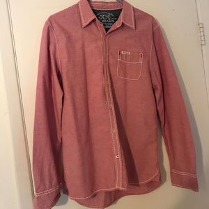 True religion single pocket button up shirt