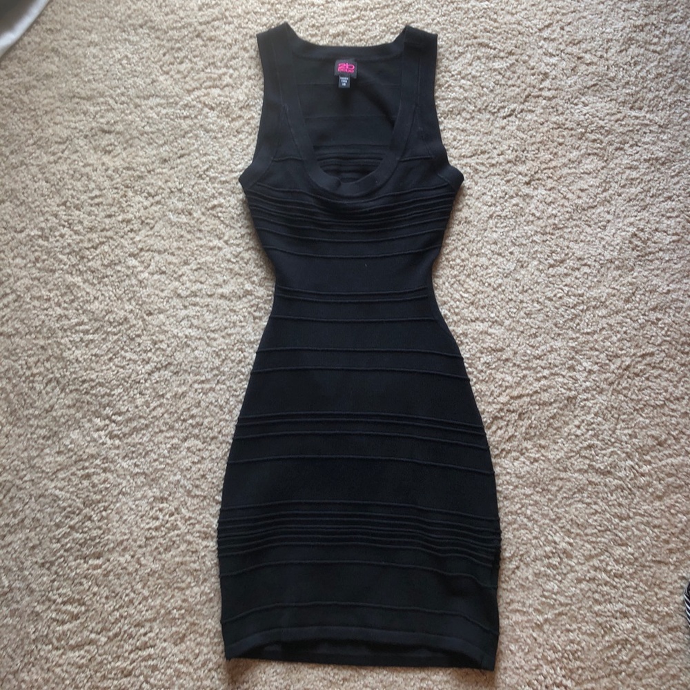 2B BEBE Black Bodycon Dress