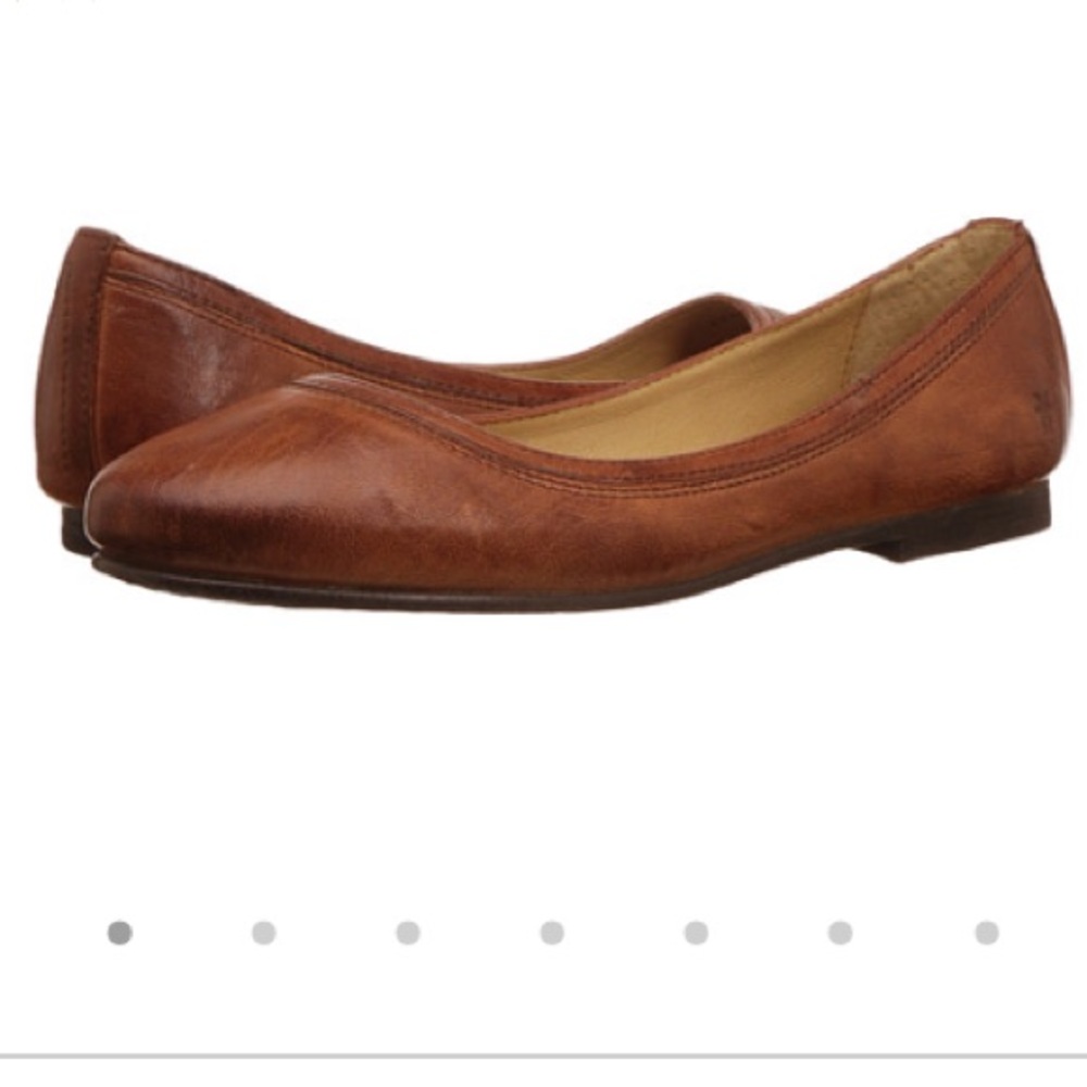 Frye brown leather Carson ballet flat