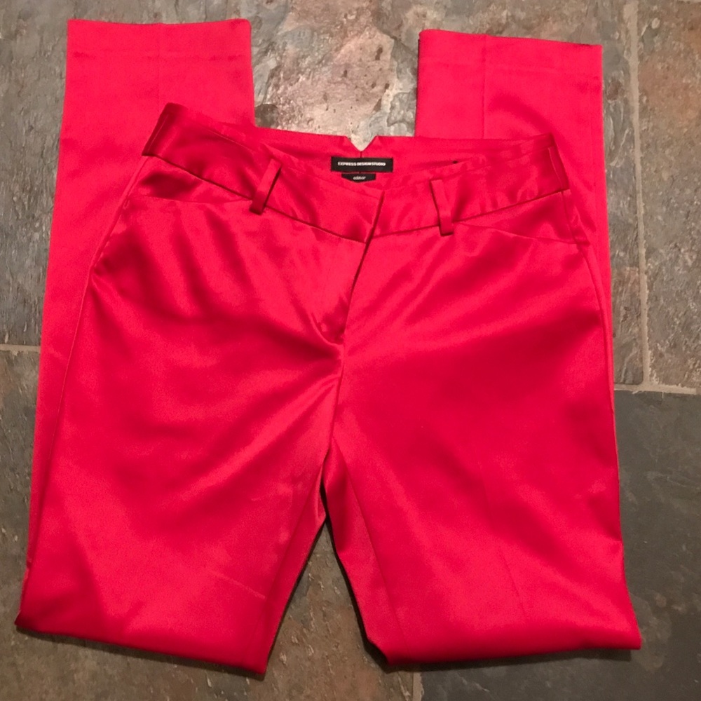 Red Sheen Express Dress Pant