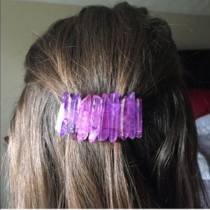 Large Purple Crystal Barrette Large Purple Crystal Barrette