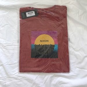 NWT - Nixon T-Shirt color is Brick Size M