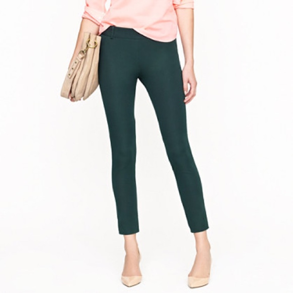 J Crew Minnie Pants in Stretch Twill - Green