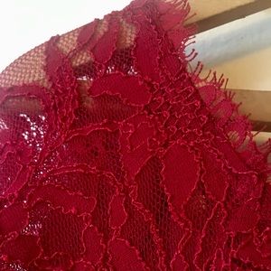 Red lace dress