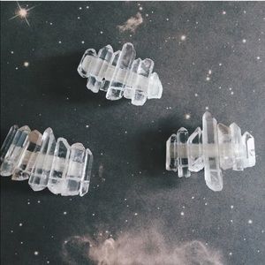 Small Crystal Quartz Barrette Small Crystal Quartz Barrette