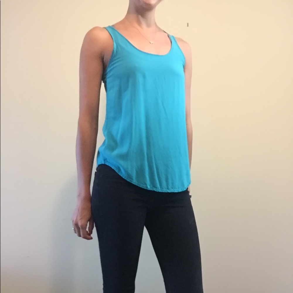 Nordstrom brand B.P. Teal 100% Rayon Tank