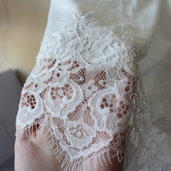 Topshop White Lace Trim Tee - Picture 8 of 8