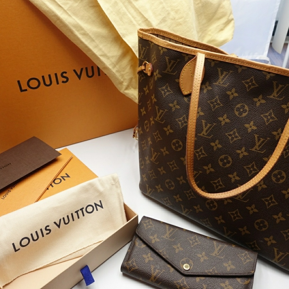 LV neverfull mm and sarah nm authentic