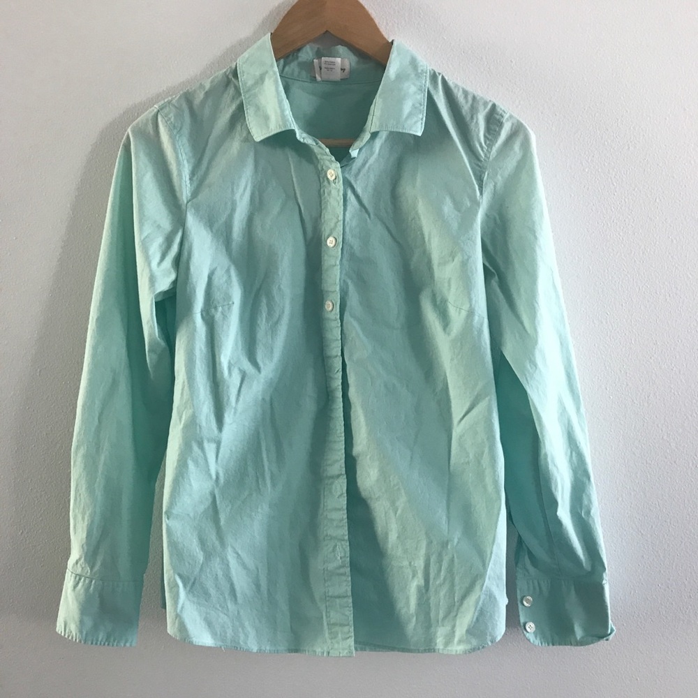 Teal/sea foam J Crew dress shirt