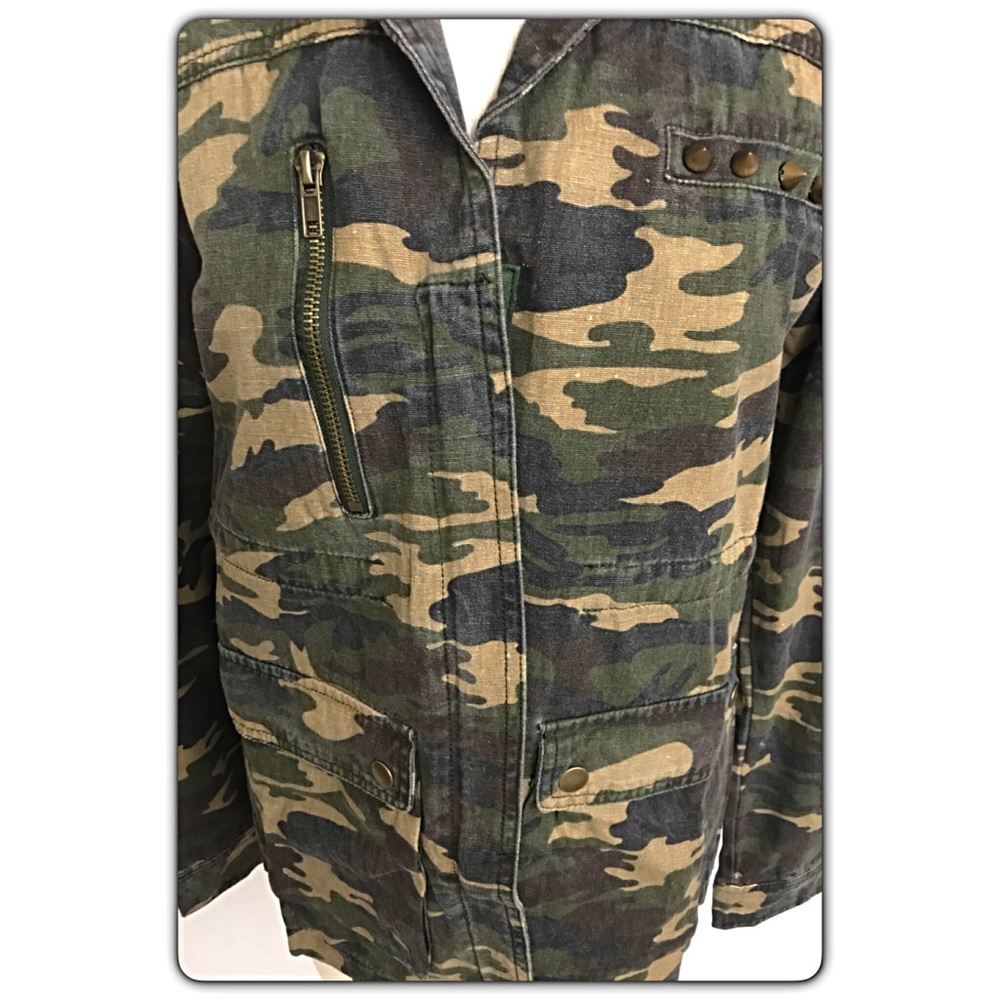 💥HOTSALE💥Camo Military Utility Jean Jacket Sold - Picture 5 of 8