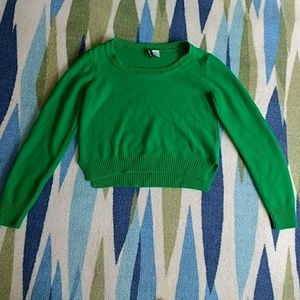 Green Cropped Sweater H&M