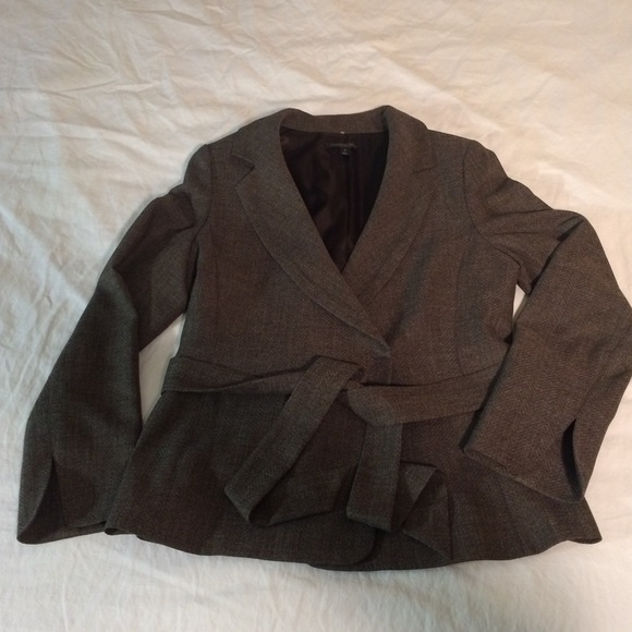 Classiques Entier Brown Herringbone Blazer Size 12 - Picture 3 of 8