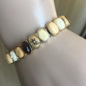 Vintage Multi Stone Stretch Bracelet - image 1