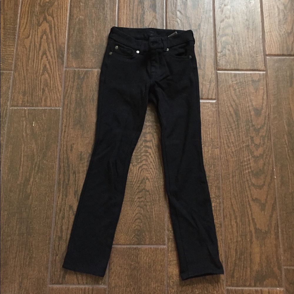 7 for all Mankind Skinny Black Jeans 8