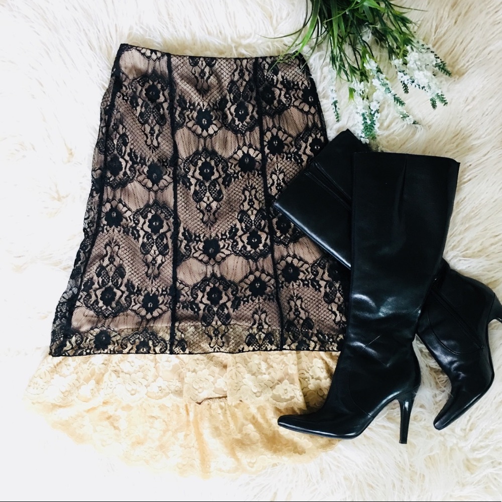 💕SALE💕Black Lace Skirt