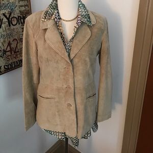 Beautiful suede leather blazer by Andrea viccaro.