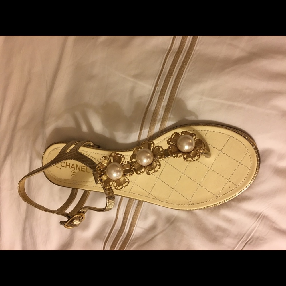 Chanel Pearl Sandals