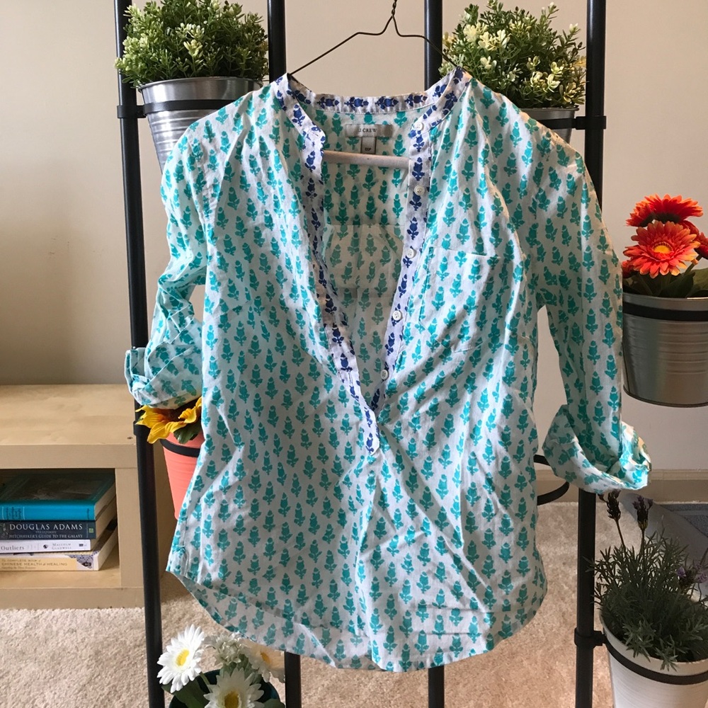 PETITE THISTLE-PRINT POPOVER JCREW