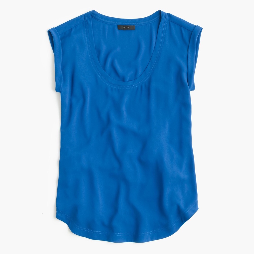 SALE J. Crew polished scoopneck top