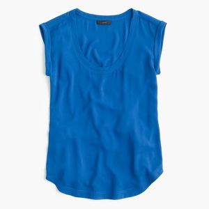 SALE J. Crew polished scoopneck top