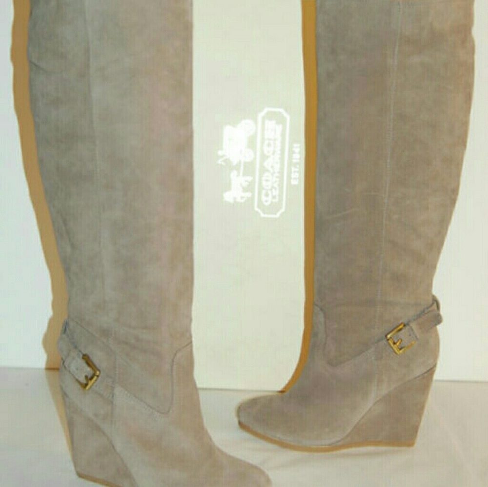 Coach Dorthy Sahara Sand Wedge Boots