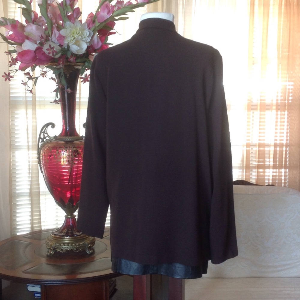 Eileen fisher brown wool long sleeve top - Picture 4 of 6