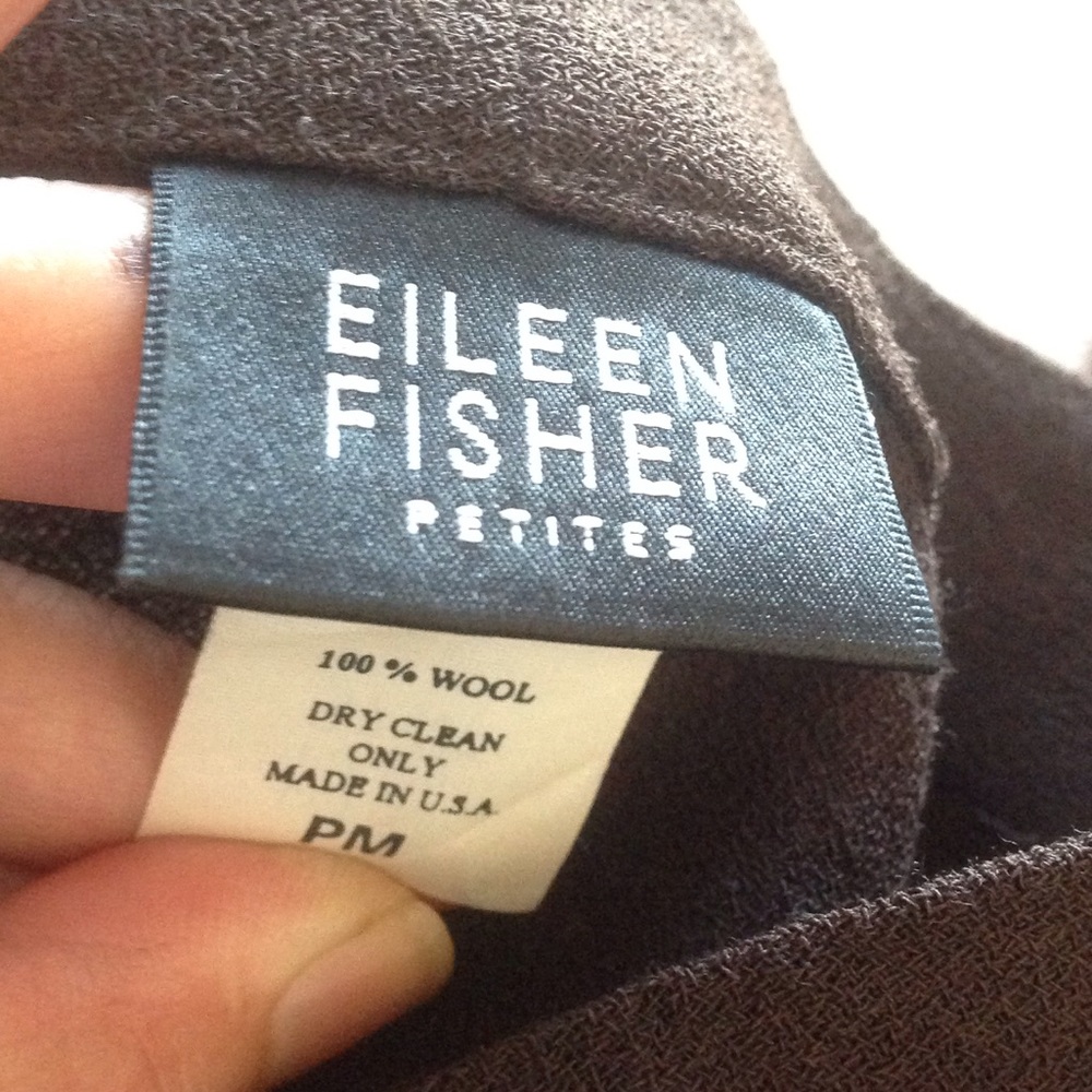 Eileen fisher brown wool long sleeve top - Picture 5 of 6
